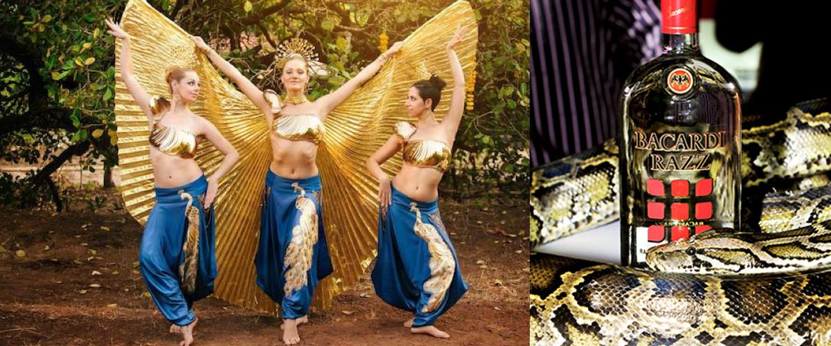 Buikdanseres en een slangen act