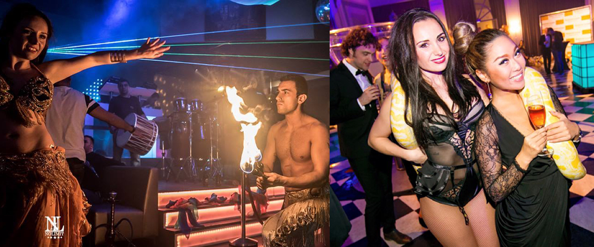 Middeleeuws feest met slangen